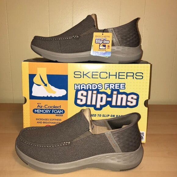 Men's Skechers Slip-ins RF: Parson-Ralven (Taupe)-204804 Size 8.5/13 EXTRA WIDE - Picture 1 of 10